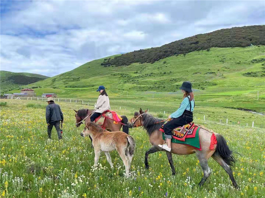 游客在祝?；êｓw驗(yàn)騎馬  任剛.jpg